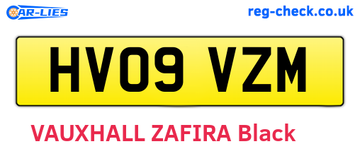 HV09VZM are the vehicle registration plates.