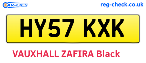 HY57KXK are the vehicle registration plates.