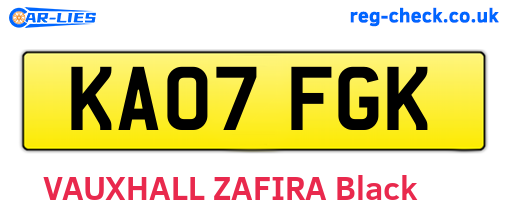 KA07FGK are the vehicle registration plates.