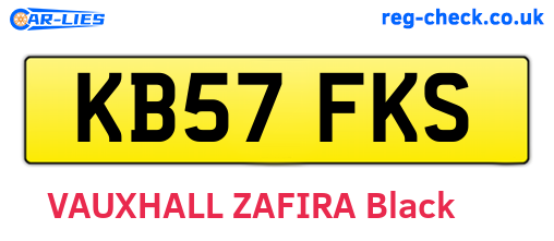 KB57FKS are the vehicle registration plates.