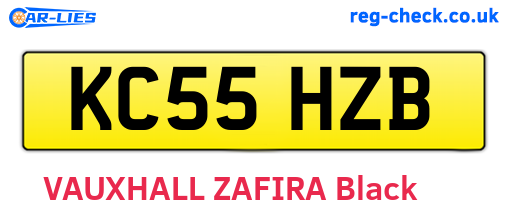 KC55HZB are the vehicle registration plates.