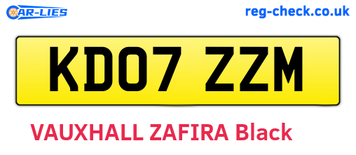 KD07ZZM are the vehicle registration plates.