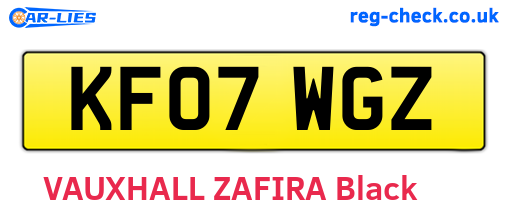 KF07WGZ are the vehicle registration plates.
