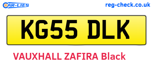 KG55DLK are the vehicle registration plates.