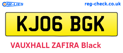 KJ06BGK are the vehicle registration plates.