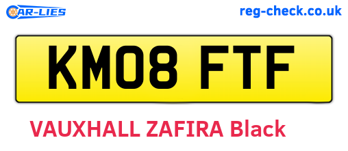 KM08FTF are the vehicle registration plates.