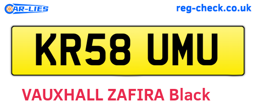 KR58UMU are the vehicle registration plates.