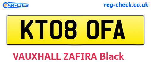 KT08OFA are the vehicle registration plates.