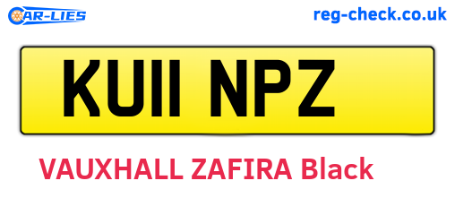 KU11NPZ are the vehicle registration plates.