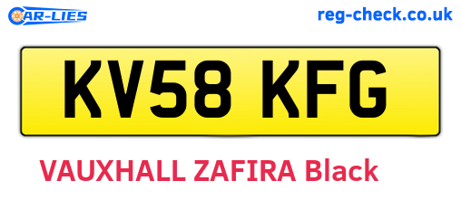 KV58KFG are the vehicle registration plates.