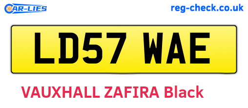 LD57WAE are the vehicle registration plates.