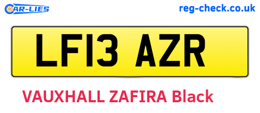 LF13AZR are the vehicle registration plates.