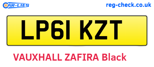 LP61KZT are the vehicle registration plates.