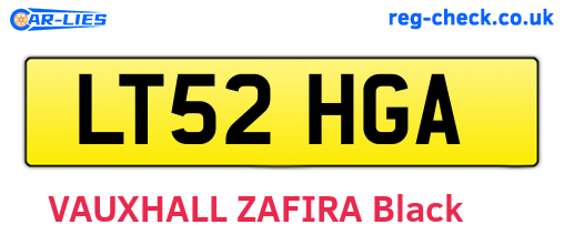 LT52HGA are the vehicle registration plates.