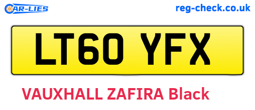 LT60YFX are the vehicle registration plates.