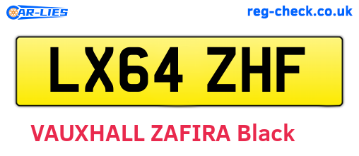 LX64ZHF are the vehicle registration plates.