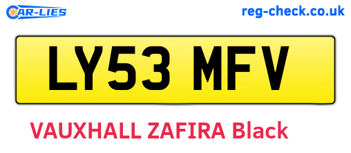 LY53MFV are the vehicle registration plates.