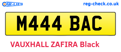 M444BAC are the vehicle registration plates.