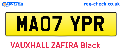 MA07YPR are the vehicle registration plates.