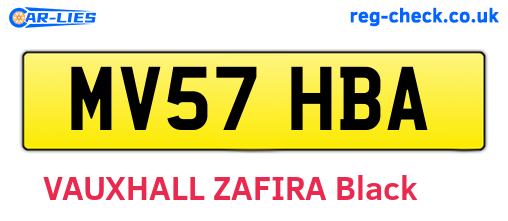 MV57HBA are the vehicle registration plates.