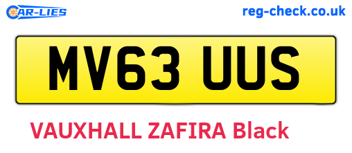 MV63UUS are the vehicle registration plates.