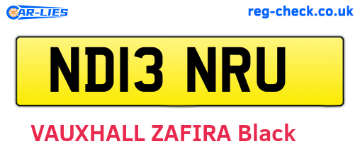 ND13NRU are the vehicle registration plates.