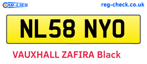 NL58NYO are the vehicle registration plates.