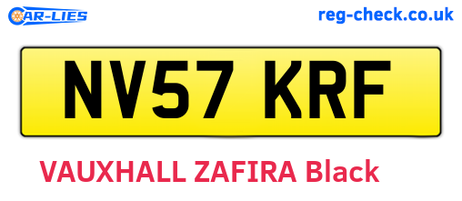 NV57KRF are the vehicle registration plates.
