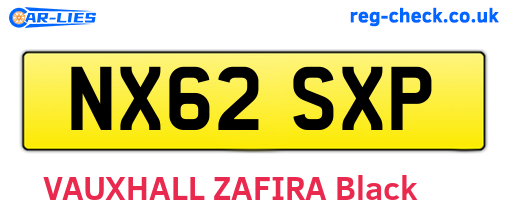 NX62SXP are the vehicle registration plates.