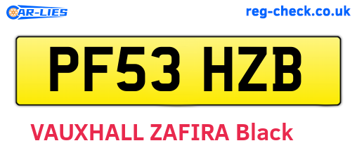 PF53HZB are the vehicle registration plates.