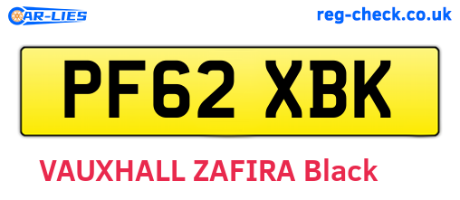 PF62XBK are the vehicle registration plates.