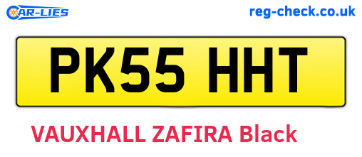 PK55HHT are the vehicle registration plates.