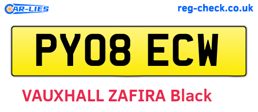 PY08ECW are the vehicle registration plates.