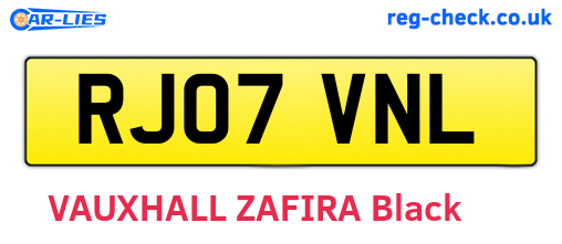 RJ07VNL are the vehicle registration plates.