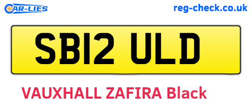 SB12ULD are the vehicle registration plates.