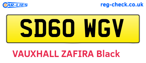 SD60WGV are the vehicle registration plates.