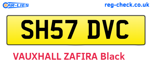 SH57DVC are the vehicle registration plates.