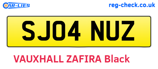 SJ04NUZ are the vehicle registration plates.