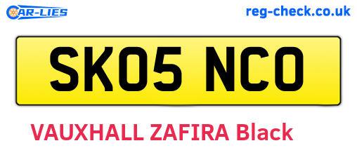 SK05NCO are the vehicle registration plates.