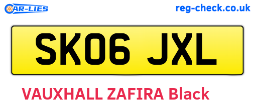 SK06JXL are the vehicle registration plates.