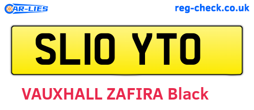 SL10YTO are the vehicle registration plates.
