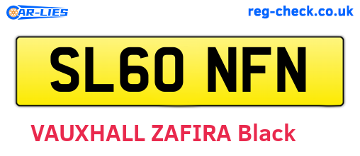 SL60NFN are the vehicle registration plates.