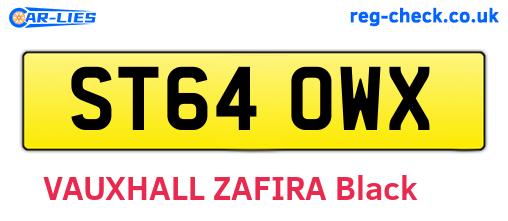 ST64OWX are the vehicle registration plates.