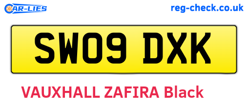 SW09DXK are the vehicle registration plates.