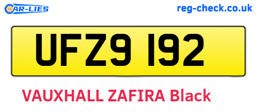 UFZ9192 are the vehicle registration plates.