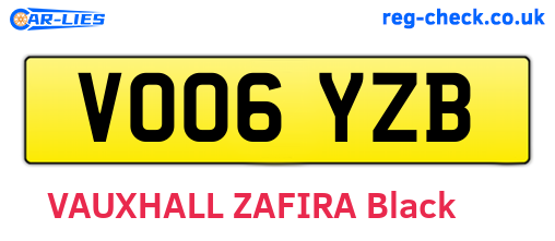 VO06YZB are the vehicle registration plates.