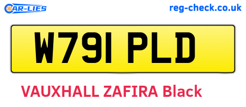 W791PLD are the vehicle registration plates.