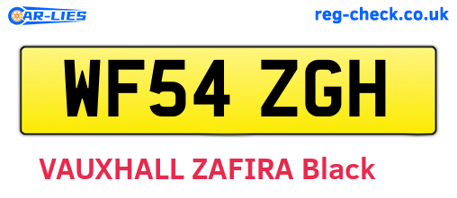 WF54ZGH are the vehicle registration plates.