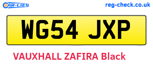 WG54JXP are the vehicle registration plates.