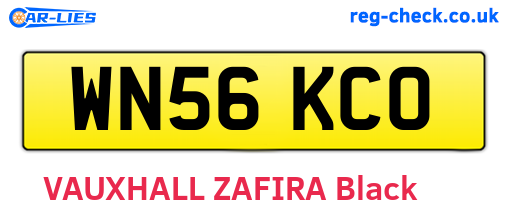 WN56KCO are the vehicle registration plates.